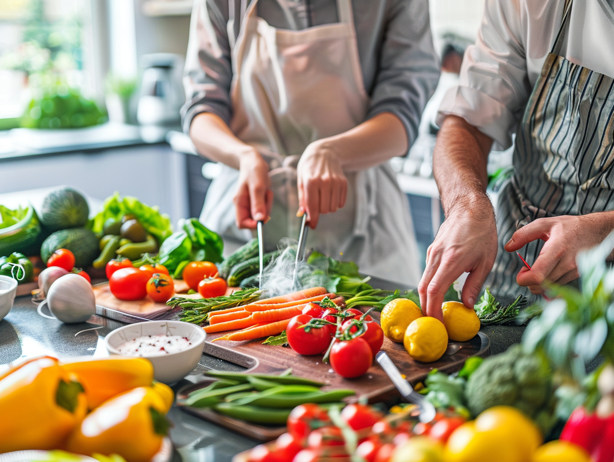 Приготування здорової їжі на кухні